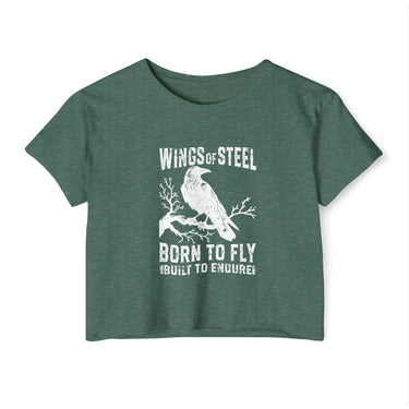 Wings of Steel Women's Light Weight Cropped T-shirt design 1