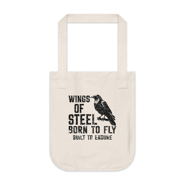 Wings of Steel Organic Canvas Tote Bag design 3