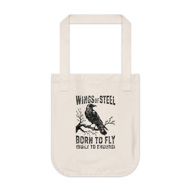 Wings of Steel Organic Canvas Tote Bag design 1