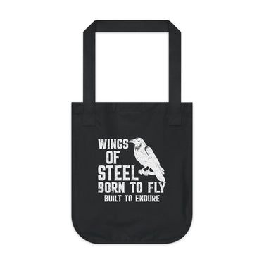 Wings of Steel Organic Canvas Tote Bag design 3