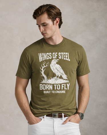 Wings of Steel Men's Durable and Soft T-Shirt design 2